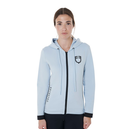 Dames-sweatshirt met frontale rits in interlock Equestro