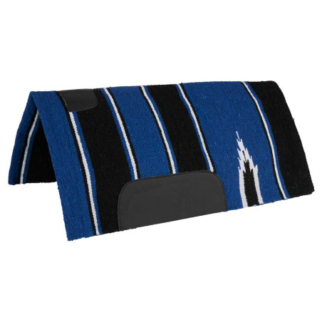 Navajo-deken met leren patch