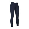 Broek HKM Ari middelhoge taille met siliconen kniestukken - Donkerblauw
