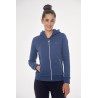 Sweat Zip Harcour Sworm dames - Staalblauw