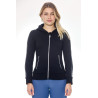 Sweat Zip Harcour Sworm dames - Zwart
