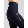 Montar Michelle legging met logo en full grip voor dames - Marine / roségoud