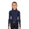 Basislaag Equestro trainingsshirt met lange mouwen voor meisjes - Marineblazer