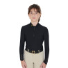 Basislaag Equestro trainingsshirt met lange mouwen voor meisjes - Zwart