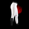 Slim fit damesbroek Equestro Ridertechnology full grip - Wit