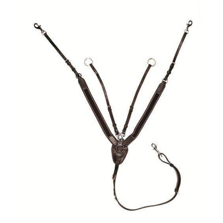 Jachtmartingaal met brede elastiek HKM