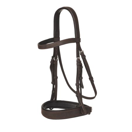 Hunter plat hoofdstel LeMieux met vetersplitste teugels