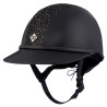 Charles Owen SP8 Plus Leather Look Cap - Glanzend zwart