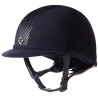 Charles Owen AYR8 Microsuède helm - Marine / zilverkleurig