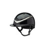 Charles Owen Halo Luxe helm met brede klep - Zwart / glanzend platina