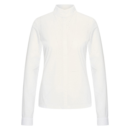 Wedstrijdpoloshirt mesh Imperial Riding Grandprix lange mouwen dames