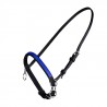 KLEIN NYLON HALSTER MET RING - Zwart / blauw