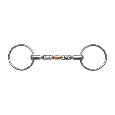 Watertrens Stübben 2457 Waterford Max Relax met zachte koperen mondstuk, dubbelgebroken, dikte 16 mm