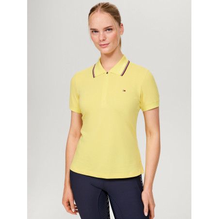 Tommy Hilfiger Equestrian Camden dames polo met rits en korte mouwen