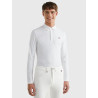 Wedstrijdpolo Tommy Hilfiger Equestrian Fresh Air Performance lange mouwen heren - Wit