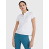 Polo Tommy Hilfiger Equestrian con pedrería de manga corta para mujer - Wit