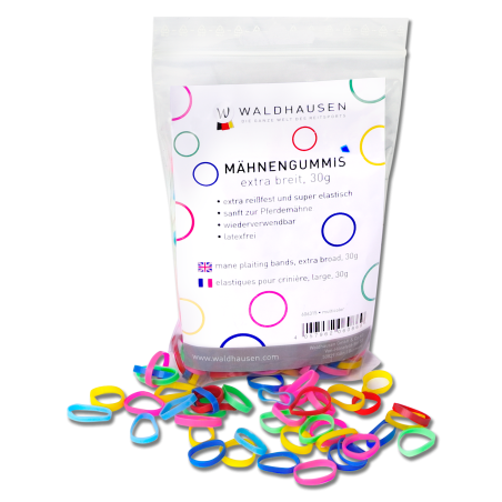 Waldhausen extra brede multicolor vlechtelastiekjes