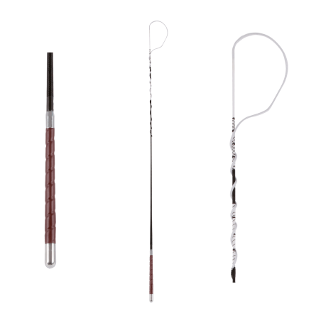 Waldhausen menzwee zweep met lederen handvat