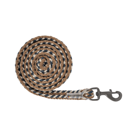 Halterlijn Waldhausen Plus met standaard musketonhaak, donker beslag