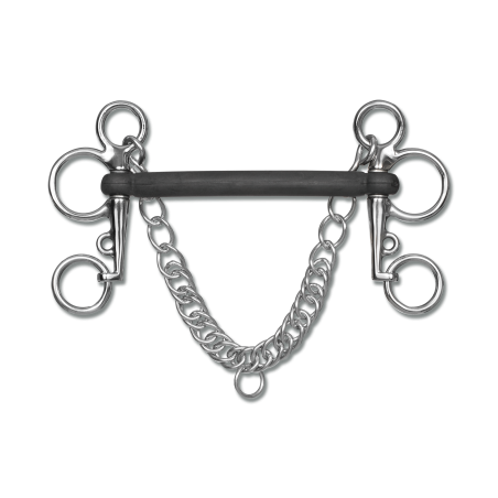 Waldhausen rubber Pelham anatomische stijve mondstuk