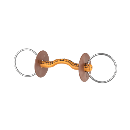 Beris bit met ring lederen stang Konnex ring 7,5 cm