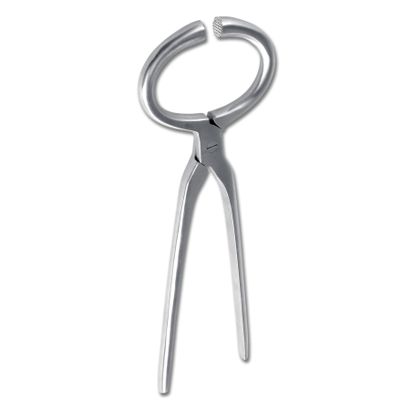 Driehoekige Waldhausen hoefkrabber om de hoeven te inspecteren