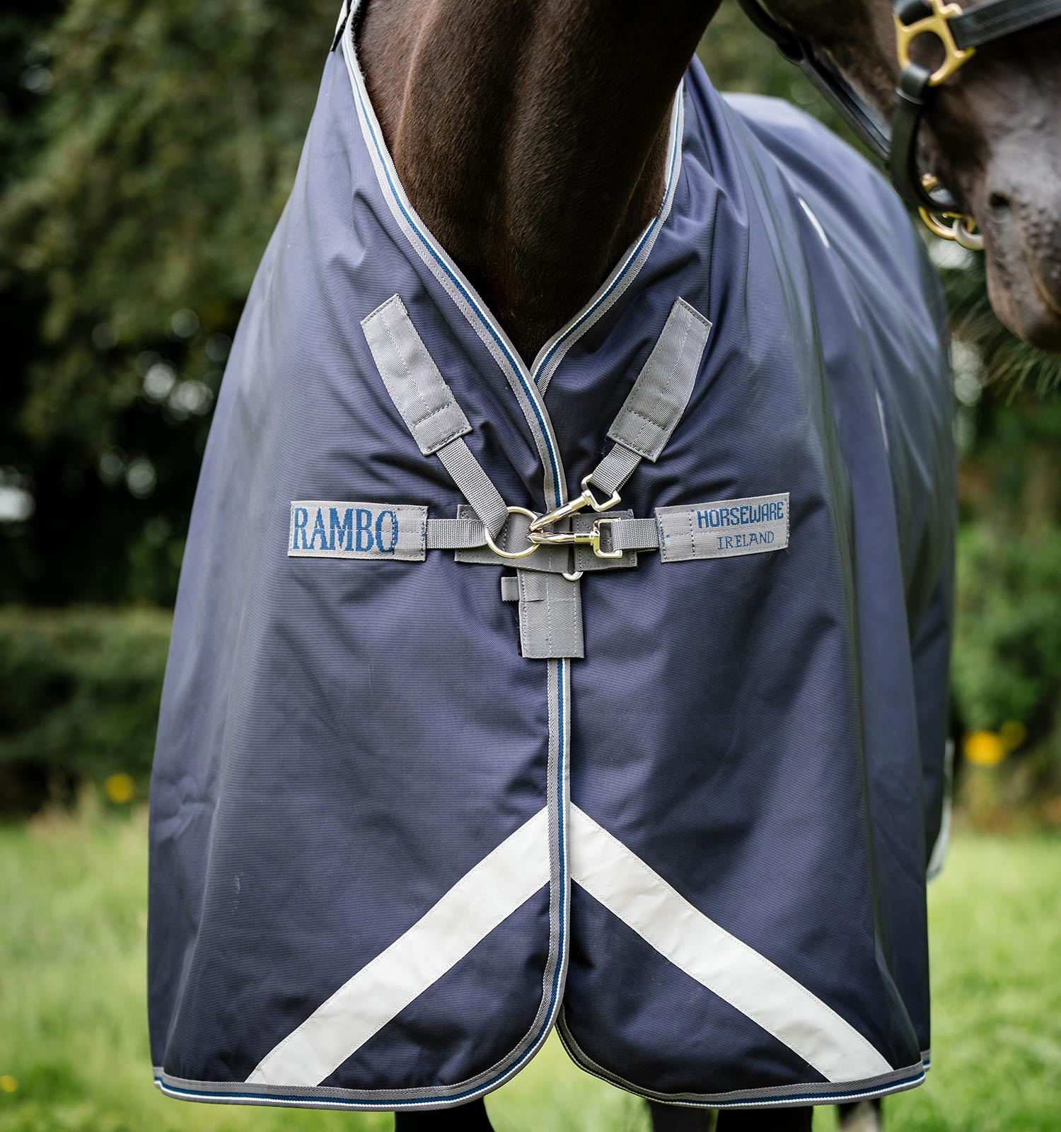 Coperta Horseware Rambo® Optimo Turnout 0g 1000D Marineblauw Coperta Horseware Rambo® Optimo Turnout 0g 1000D Marineblauw