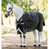 Horseware Rambo 1680D Turnout 100g deken - Zwart / storm / zilvergrijs