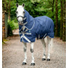 Horseware Rhino Plus Pony Turnout 0g Deken - Zwart / titaniumgrijs / klassiek blauw