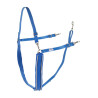 Grote Y-gordel Finn-Tack synthetisch met bies - Blauw / blauw / wit