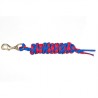 Gevlochten nylon longe Finn-Tack Pro - Blauw / rood