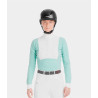 Wedstrijdpolo Monica Horse Pilot lange mouwen dames - Zeegroen