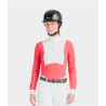 Wedstrijdpolo Monica Horse Pilot lange mouwen dames - Roze confetti