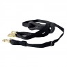 Lange nylon martingaal met karabijnhaken Finn-Tack Pro - Zwart