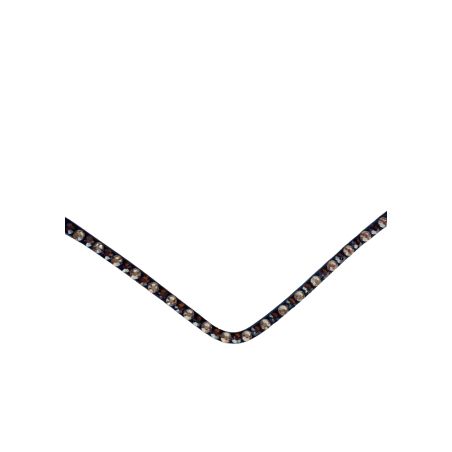 Voorhoofdband Montar Fair latte / bruine kristallen gebogen