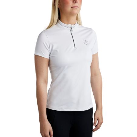 T-shirt met korte mouwen Montar MoBlair met donkergrijze kristallen voor dames