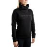 Sweatshirt Montar MoNaja hoge kraag kristallen gun metal dames - Zwart