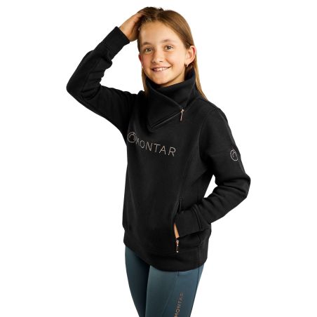 Sweatshirt Montar MoNaja Junior zijsluiting kristallen rosegoud