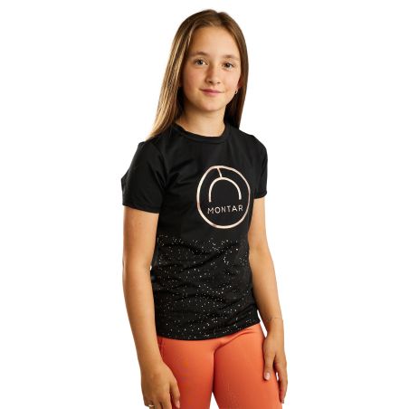 T-shirt met korte mouwen Montar MoNille Junior bedrukt in rosegoud