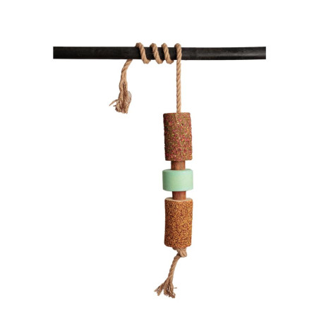 Rustgevend houten speeltje Grooming Deluxe met zoutsteen