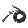 Stübben Slimline rubber teugels met haak 18mm - Zilver ebbenhout