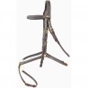 Bridon Kessel T de T kopstuk drievoudig kruisneusriem - Donker Havana