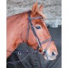 Bridon Kessel T van T kopstuk drievoudig gecombineerde neusriem - Donker Havana