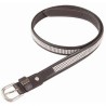 Strassriem T de T - Donker Havana / wit