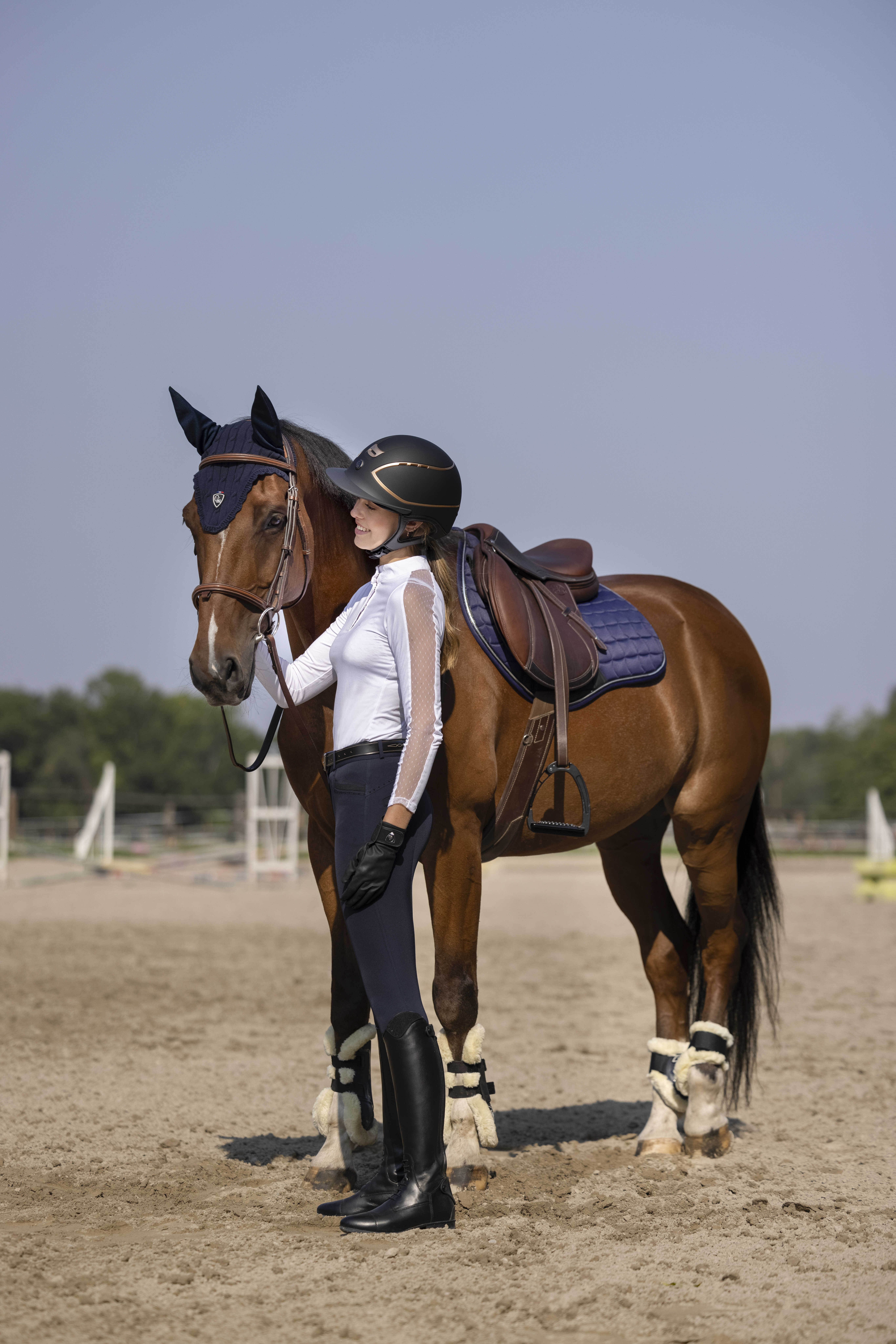Broek Equithème Safir Wit / blauw