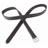 Lederen en nylon stijgbeugelriemen T de T - Zwart