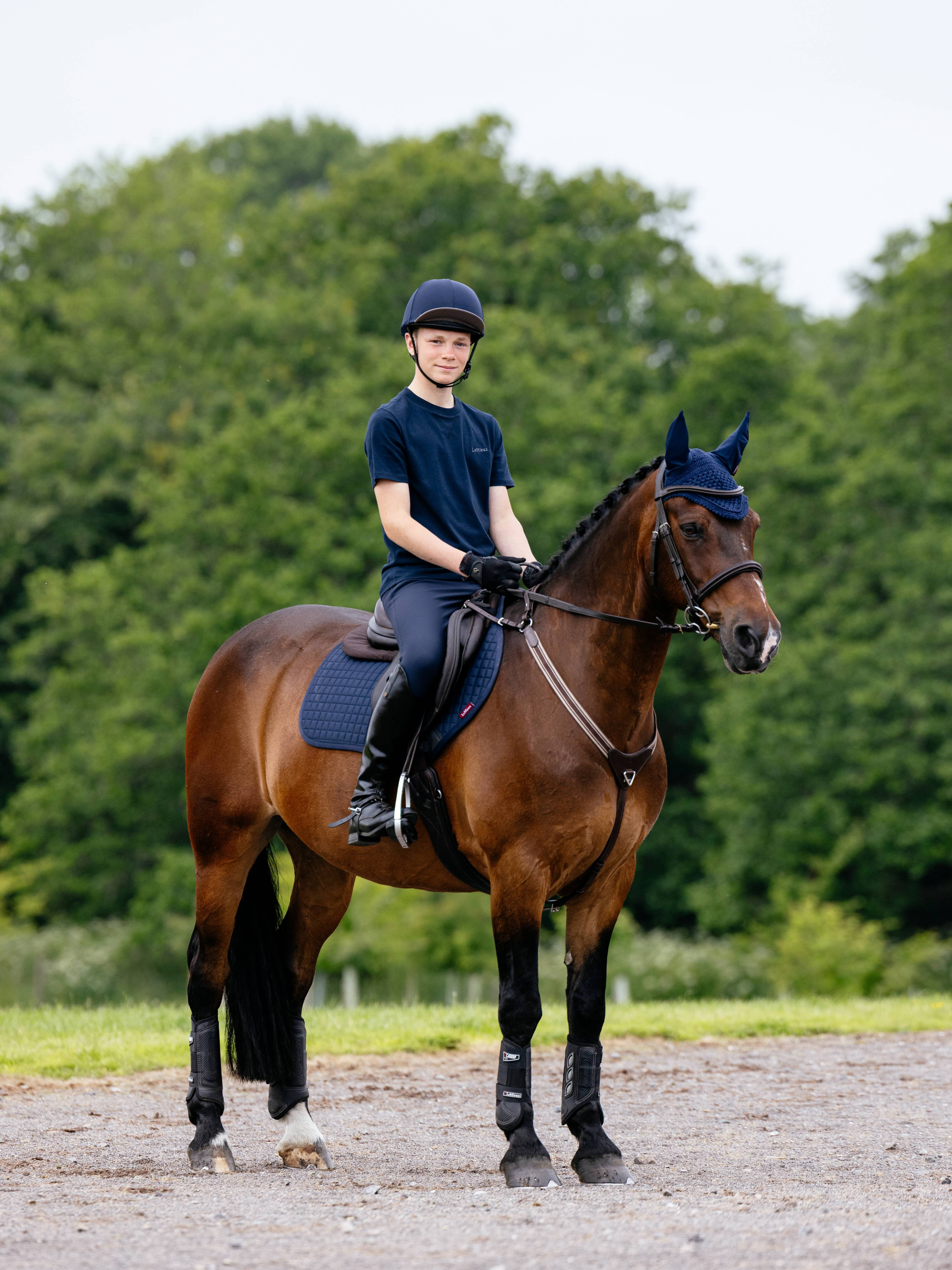 LeMieux wedstrijd zadeldek close contact vierkant - katoen Oud model wit