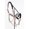 Halter en leidlijn Harcour Amour - Zwart / roze