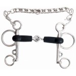 Mors Pelham rubber kleine T-stukken T