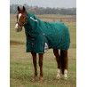 Weatherbeeta ComFiTec Dynamic Turnout 220 g deken met afneembare hals - Bosgroen / marineblauw